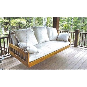 ad planet rope hanging wooden hammock swing sofa for living room  house swings for adults  patio jhula for home indoor garden outdoor amp balcony  solid wood golden brown 60x24x18 inch