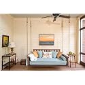 AD Planet Rope Hanging Wooden Hammock Swing Sofa for Living Room | House Swings for Adults | Patio Jhula for Home Indoor, Garden Outdoor &amp; Balcony | Solid Wood, Teak Brown, 60x24x18 Inch