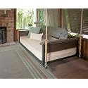 Solid Wood Hanging 2 Seater Swing Chair | Wooden Hammock Swing Sofa with Rope &amp; Complete Accessories for Living Room, Indoor, Outdoor, Balcony &amp; Garden | House Big Swings Jhula | Burn Brown