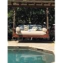 Solid Wood Hanging 2 Seater Swing Chair | Wooden Hammock Swing Sofa with Rope &amp; Complete Accessories for Living Room, Indoor, Outdoor, Balcony &amp; Garden | House Big Swings Jhula | Teak Finish