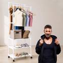 ADA Aluminium Floor Cloth Dryer Stand Premium