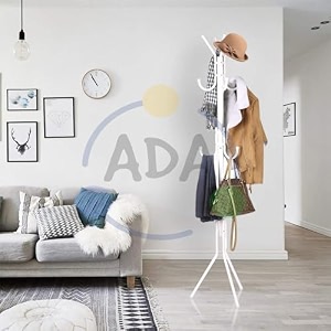 ada coat rack coat tree hat hanger holder 11 hooks for jacket umbrella tree stand with base metal black 20 x 20 x 174 cm
