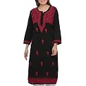 Ada Hand Embroidered Lucknowi Chikankari Cotton Kurta