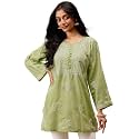 Ada Hand Embroidered Lucknowi Chikankari Cotton Top