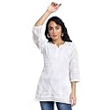 Ada Hand Embroidered Lucknowi Chikankari Cotton Top