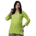 Ada Hand Embroidered Lucknowi Chikankari Cotton Top for Women A911116