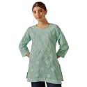 Ada Hand Embroidered Lucknowi Chikankari Cotton Top