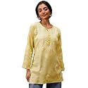 Ada Hand Embroidered Lucknowi Chikankari Cotton Top