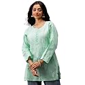 Ada Hand Embroidered Lucknowi Chikankari Cotton Top