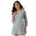Ada Hand Embroidered Lucknowi Chikankari Cotton Top
