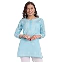 Ada Hand Embroidered Lucknowi Chikankari Cotton Top