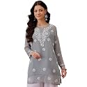 Ada Hand Embroidered Lucknowi Chikankari Georgette Top