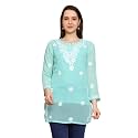 Ada Hand Embroidered Lucknowi Chikankari Georgette Top