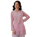 Ada Hand Embroidered Lucknowi Chikankari Georgette Top