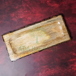 ada handicraft pakka mango wooden serving tray handmade amp handcrafted tray rectangular wooden platter multipurpose wood tray - size 37 x 17 x 25cm