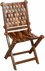 ada handicraft pakka sheesham wood easy-to-carry folding gitti chair with comfortable back support mechanism engineered wood 1 seater rocking chairs finish color - brown pre-assembled