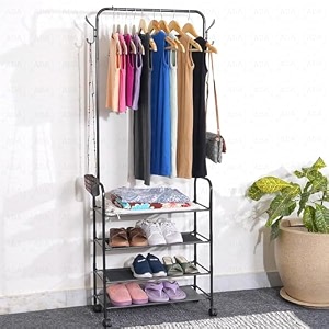 ada coat rack coat tree hat hanger holder 11 hooks for jacket umbrella tree stand with base metal black 20 x 20 x 174 cm