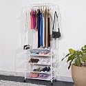 ADA Coat Rack Coat Tree Hat Hanger Holder 11 Hooks For Jacket Umbrella Tree Stand With Base Metal (Black), 20 X 20 X 17.4 Cm