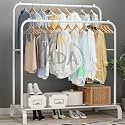 ADA Coat Rack Coat Tree Hat Hanger Holder 11 Hooks For Jacket Umbrella Tree Stand With Base Metal (Black), 20 X 20 X 17.4 Cm