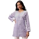 Ada Hand Embroidered Lucknowi Chikankari Cotton Top