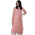 Ada Hand Embroidered Lucknowi Chikankari Kota Kurta