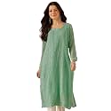 Ada Hand Embroidered Lucknowi Chikankari Kota Kurta