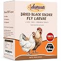 Adaman 10LB Dried Black Soldier Fly Larvae for Chickens, High Calcium BSF Feed Supplement, Natural Grubs for Laying Hens Ducks