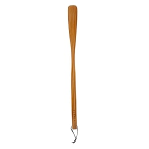 adamis 21 inch wooden long handle shoe horn with loop shoe spoonboot horn for seniors men women kids