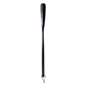 adamis 21 inch wooden long handle shoe horn with loop shoe spoonboot horn for seniors men women kids