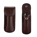 Adamis Genuine Leather Hard Shell Men And Women Spectacle Case, Convertible To Soft And Flexible Spectacle Pouch With Removable Leather Shell. Durable For Sunglass, Eyeglass And Reading Glasses.