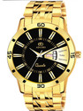 ADAMO A820YM02 ADAMO Enchant Black Dial with Golden Chain Day & Date Men's & Boy's Watch Analog Watch  - For Men