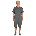 Adaptive Clothing for Women, Anti-Strip Back-Zip Cotton Romper, Elderly Care Onesie for Special Needs and Disabilities
