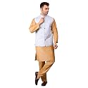Men39s Cotton Silk Blend Regular Kurta Pyjama