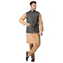 Men39s Cotton Silk Blend Regular Kurta Pyjama