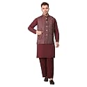 Men39s Cotton Silk Blend Regular Kurta Pyjama