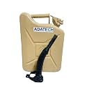 ADATECH Metal Jerry Can with Black Spout for Generators, Jeeps, Marine Activities, Boat and Other Vehicles- 10 L SANDBEIGE (10ltr)