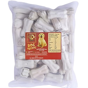 chicken flavour rawhide bones for dogs amp puppies  2 inch calcium chew treats 3 kg pack  strengthens teeth amp bones suitable for all life stages
