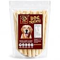 ADB Creations Chicken Flavour Dogs Chew Stick, 500G Milky Rawhide Calcium Twisted Treats, Teeth Cleaning &amp; Bone Support Snacks for Adult Dogs and Puppies