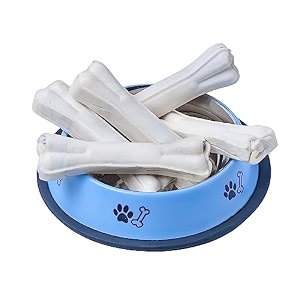 adb creations rawhide bones for dogs and puppies chicken flavour delicious treats 8 inch calcium chew bone all life stageshelps in strengthen bones and teeth with nutritional benefits 5 kg