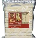 ADB Creations Chicken Flavour Dogs Chew Stick, 400G Milky Rawhide Calcium Twisted Treats, Teeth Cleaning &amp; Bone Support Snacks for Adult Dogs and Puppies