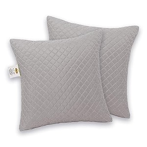premium virgin conjugated fiber cushion filler feel ultra soft breathable light weight hotel quality 20x20 inch quilted marron set of 2