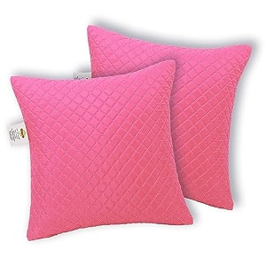 premium virgin conjugated fiber cushion filler feel ultra soft breathable light weight hotel quality 12x12 inch quilted marron set of 2