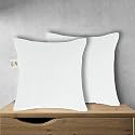 Premium Virgin Conjugated Fiber Cushion Filler, Feel Ultra Soft, Breathable, Light Weight, Hotel Quality, 20x20 Inch, Quilted Marron (Set of 2)