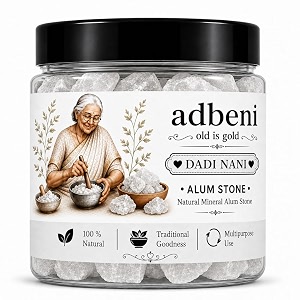 adbeni premium alum stone fitkari  natural mineral crystal for grooming vastu skin face underarms amp personal care  dadi nani inspired  men amp woemn  350g