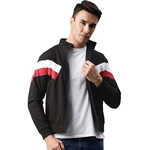 ADBUCKS Mens Color Blocks Windcheater Standard Length