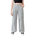 ADBUCKS Stretchable High Rise Cargo Style Wide