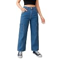 ADBUCKS Stretchable High Rise Cargo Style Wide