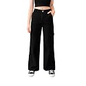 ADBUCKS Stretchable High Rise Cargo Style Wide