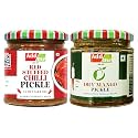 Add me Homemade Dry Mango Pickle 300gm + Red Stuffed Pickle bharwa lal mirch 300gm Glass Pack