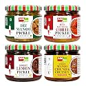 Add me Pickle box Combo Pack 4in1 Red Chilli Pickle 300gm, Dry Mango Pickle 300gm, Sweet Mango Jeera Chutney Chunda 350gm, Sweet lemon Pickle 350grm Gift Pack of 4, Glass Jar